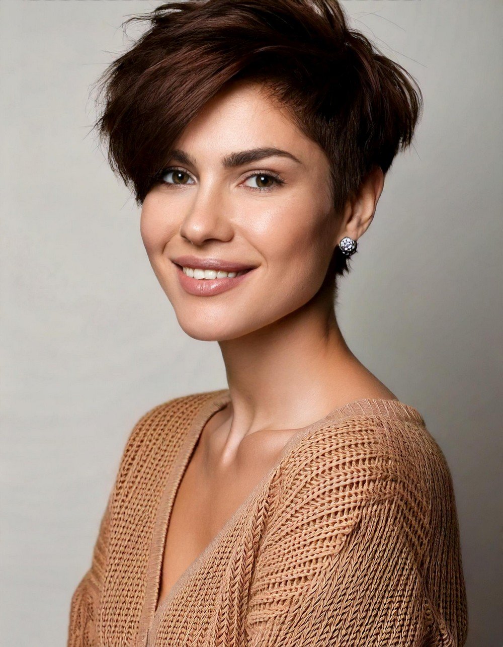 Balayage Pixie for Brunettes