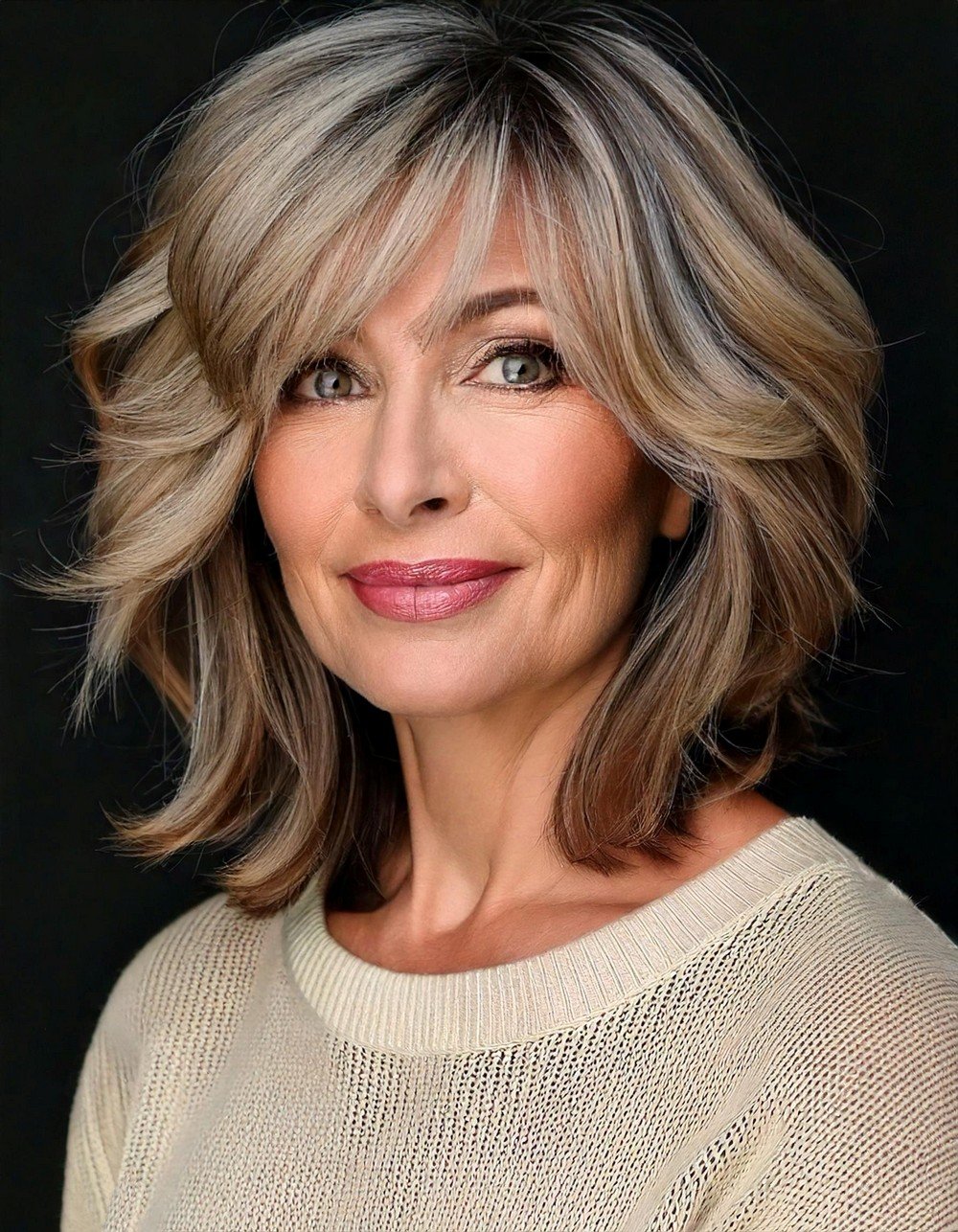 Honey Blonde Shag for Women Over 50