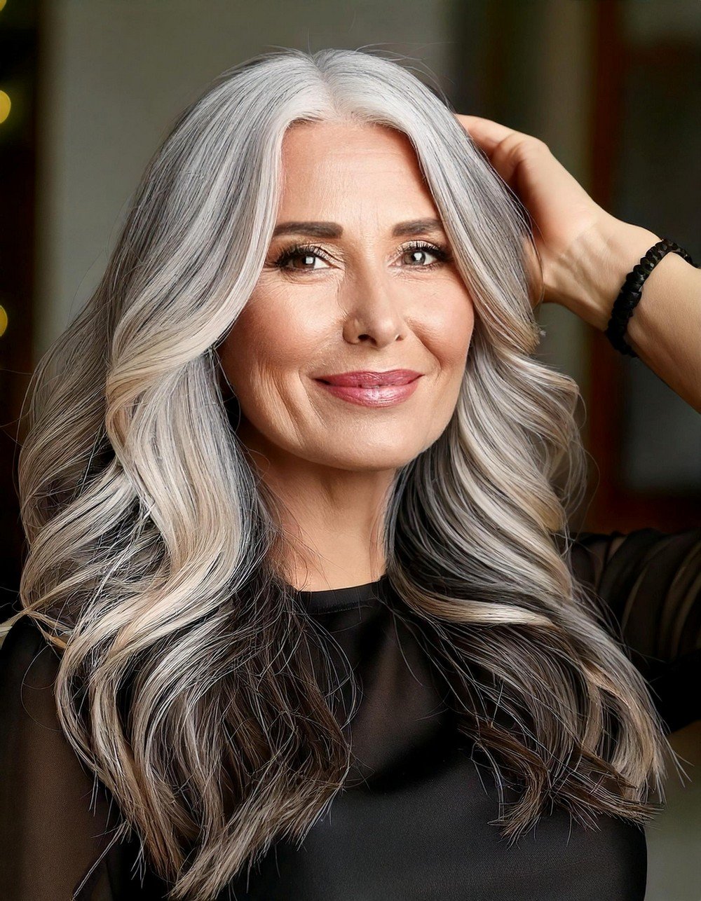 Mermaid Gray Waves with Soft Ombre
