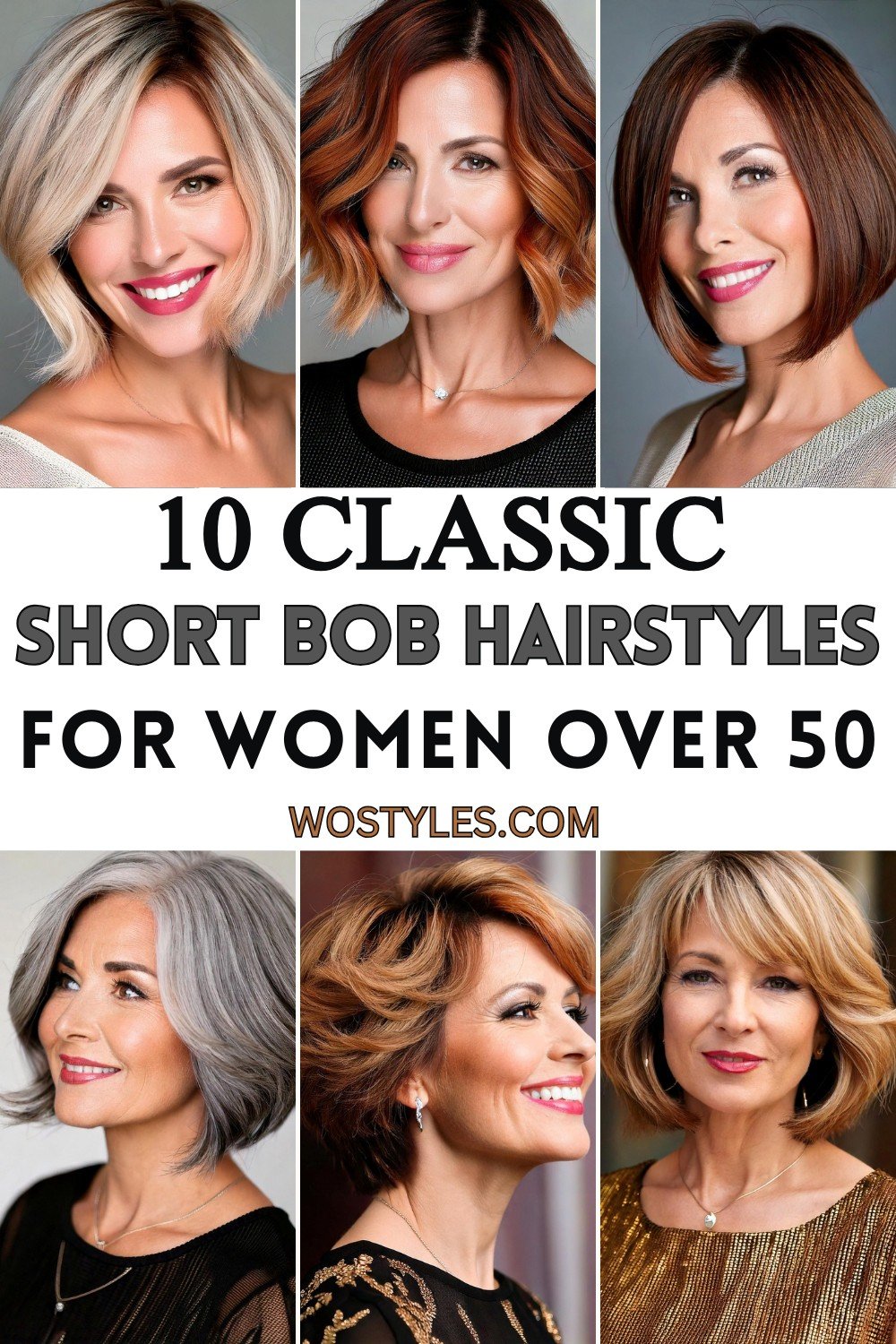 Short Bob Hairstyles for Women Over 50