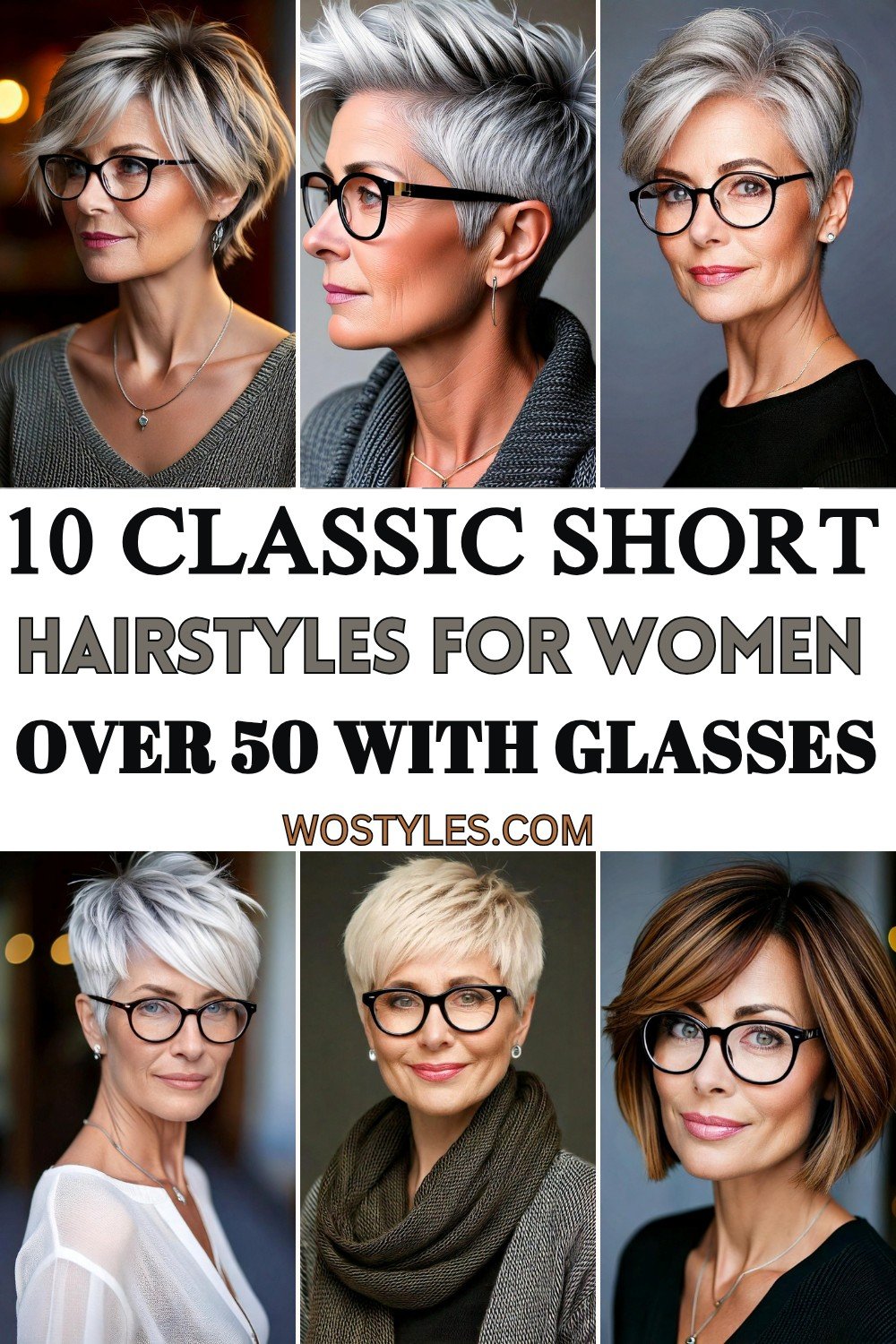 Short Hairstyles For Women Over 50 With Glasses