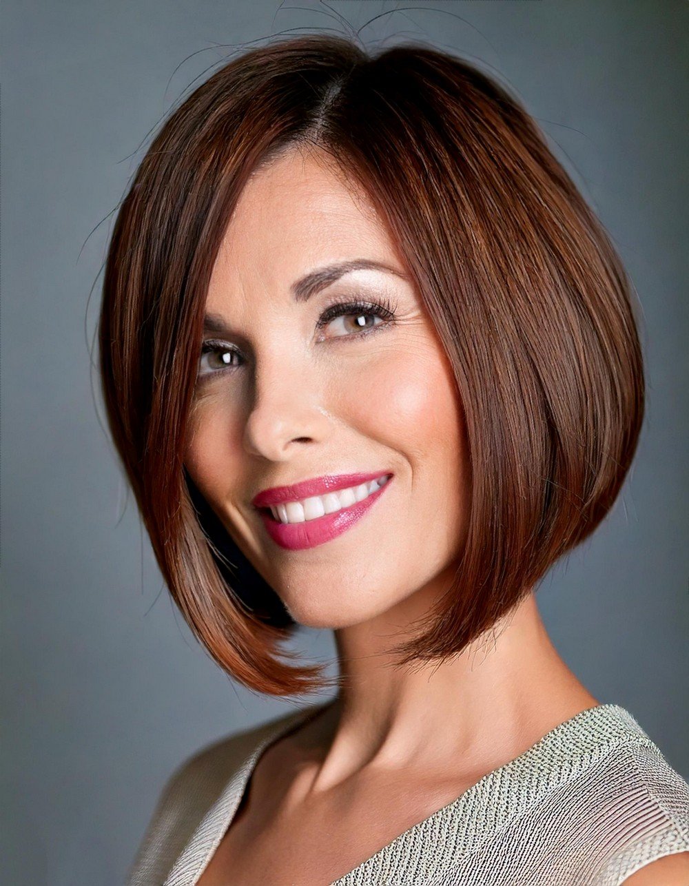 Sleek A-Line Bob in Ash Brown