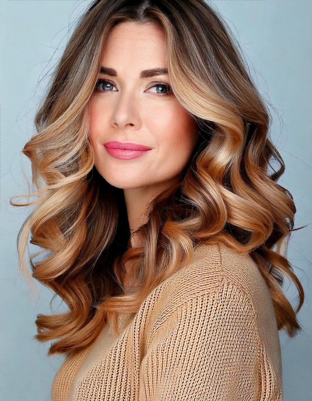 Textured Caramel Waves for Winter