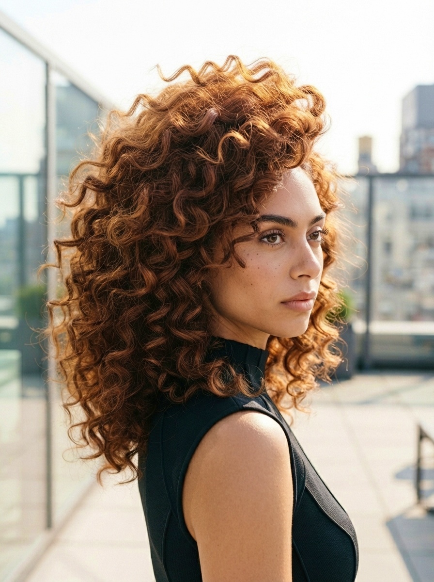 Bold Curly Halo Hairstyle