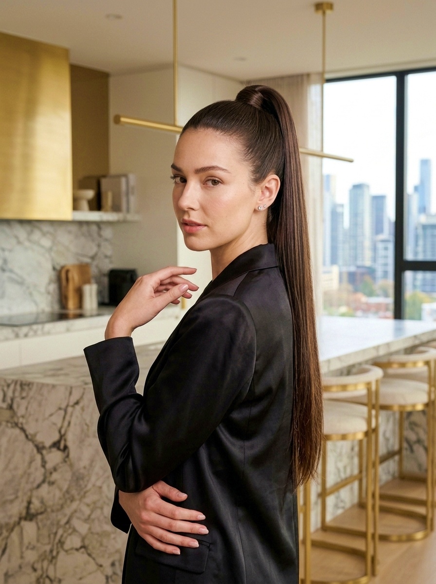 Diamond Shine Ponytail Hairstyle