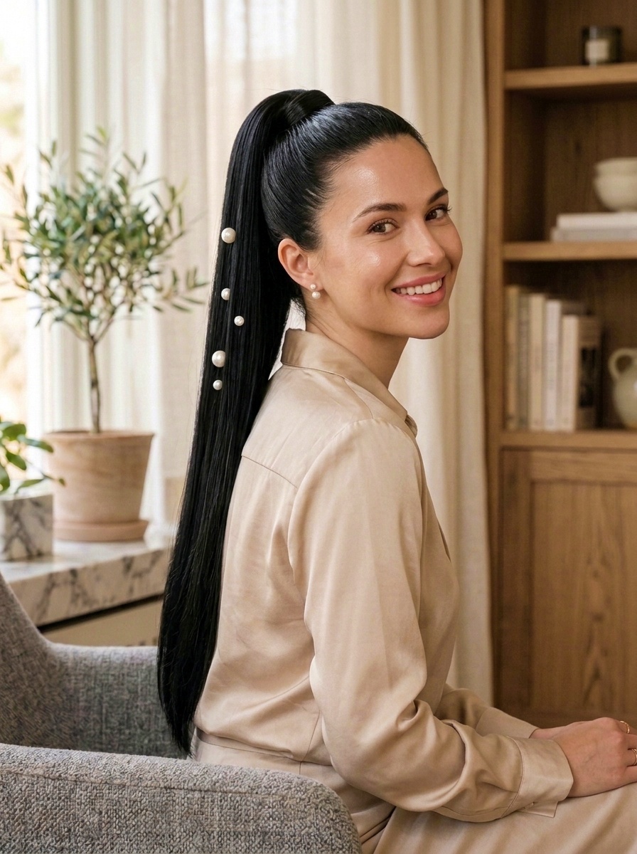 Pearl Finish Ponytail