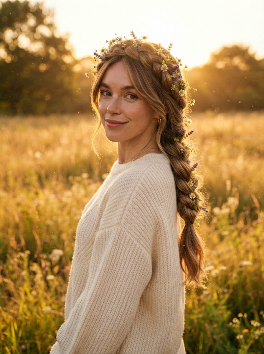 Boho Fishtail Braid Hairstyle Inspiration