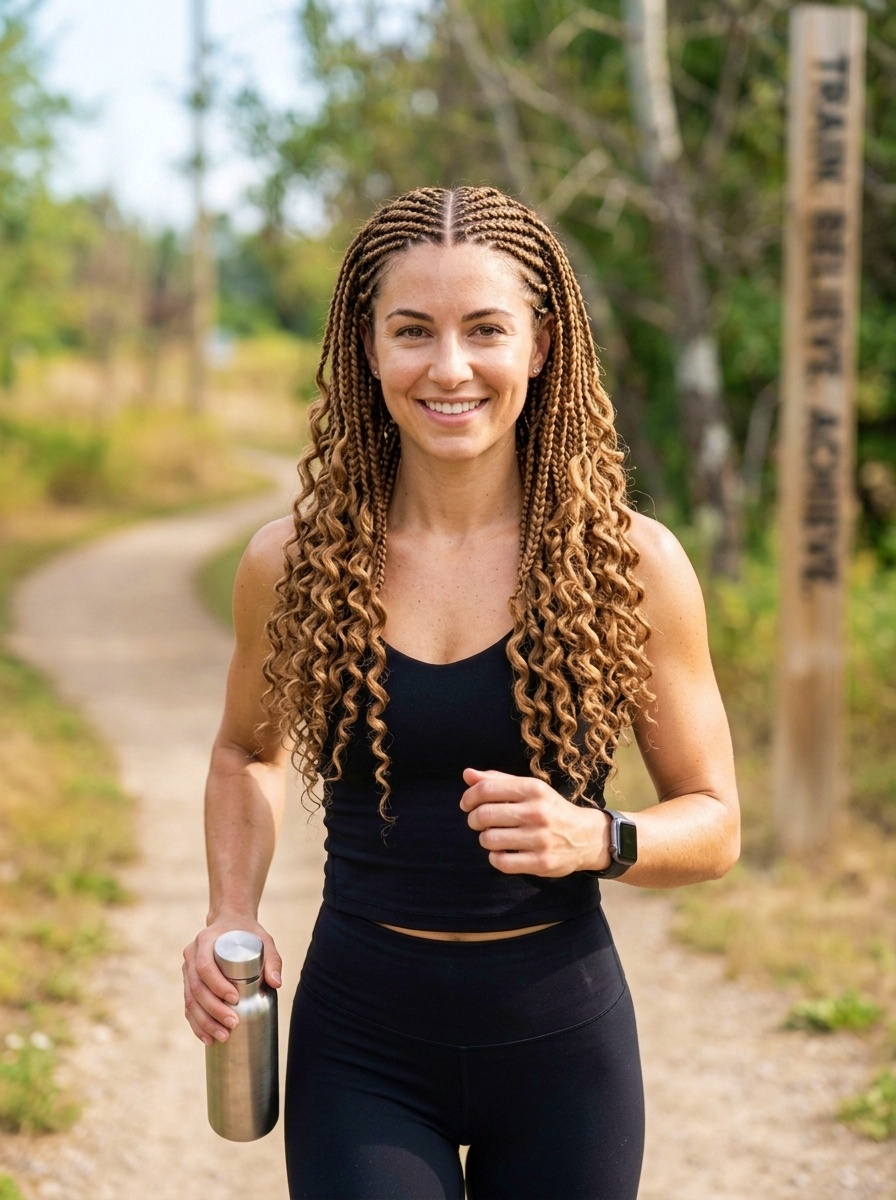 Boxer Braids with Curly Ends