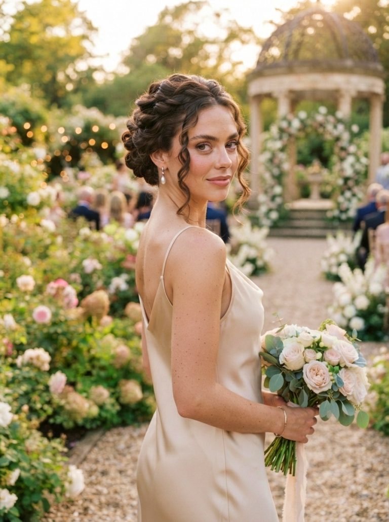 French Braid Curly Hairstyle