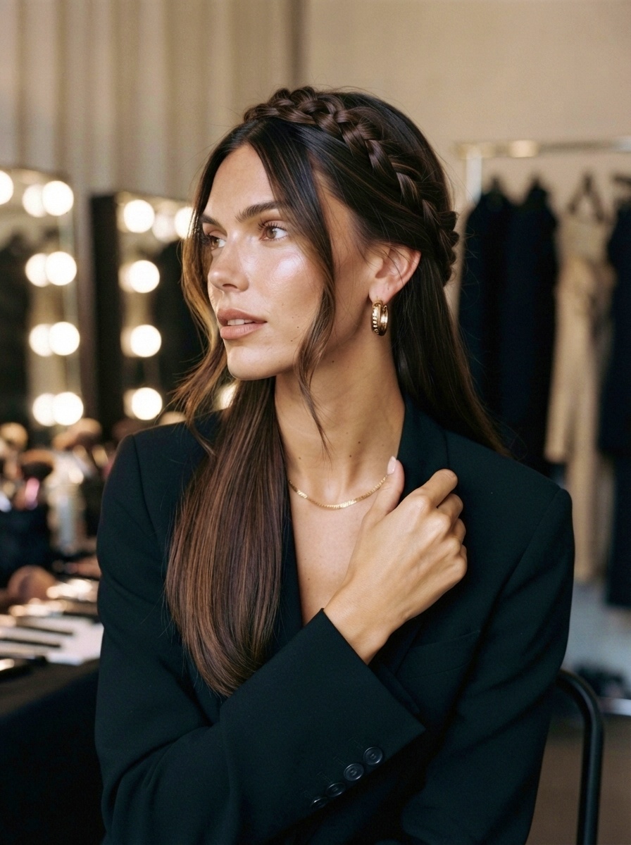 Braided Crown Runway Hair