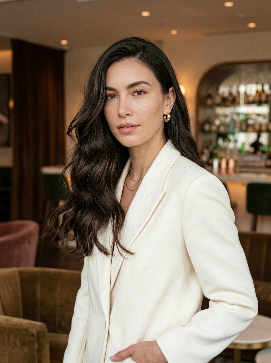 Modern Glossy Wave Hairstyle