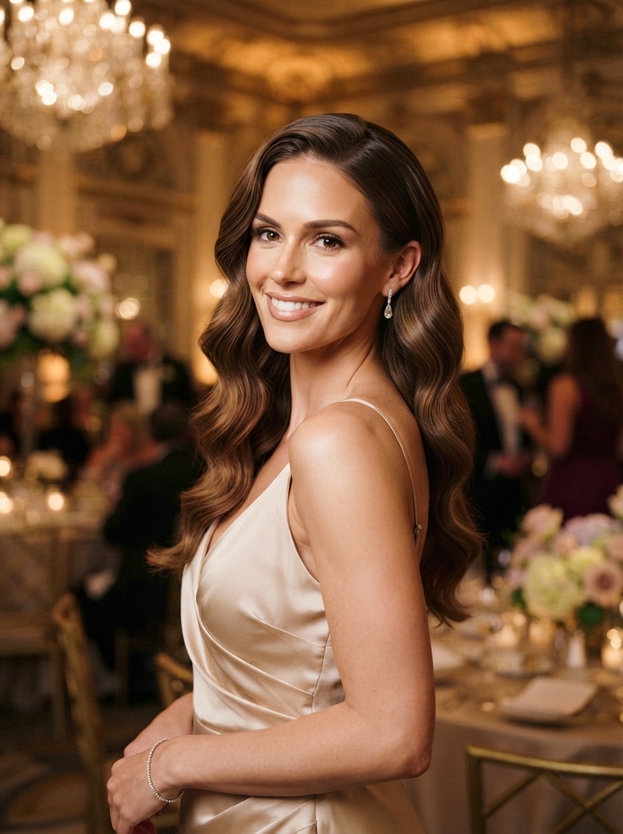 Formal Long Hair with Hollywood Curls
