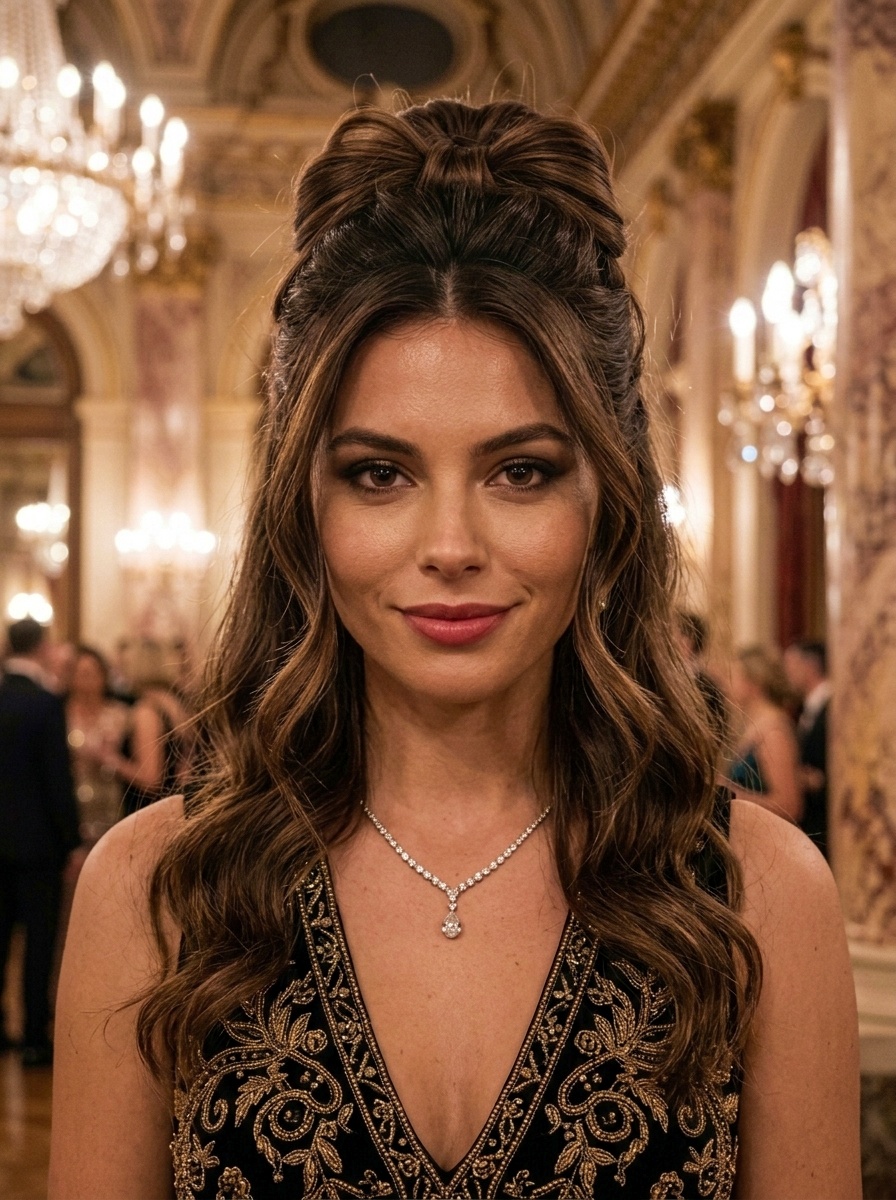 Dramatic Half-Up Hairstyle