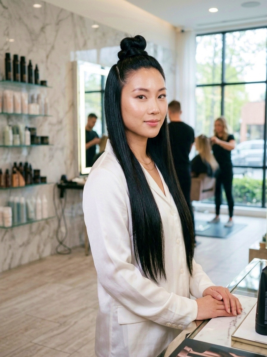Bubble Ponytail Tutorial for Long Straight Hair