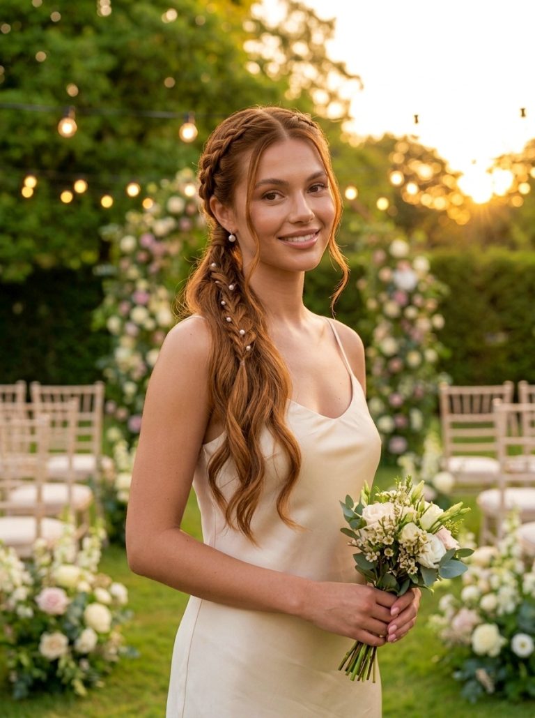 Braided Low Ponytail for Long Hair