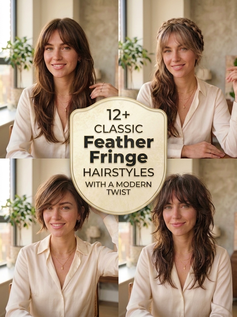 Classic Feather Fringe Hairstyles with a Modern Twist