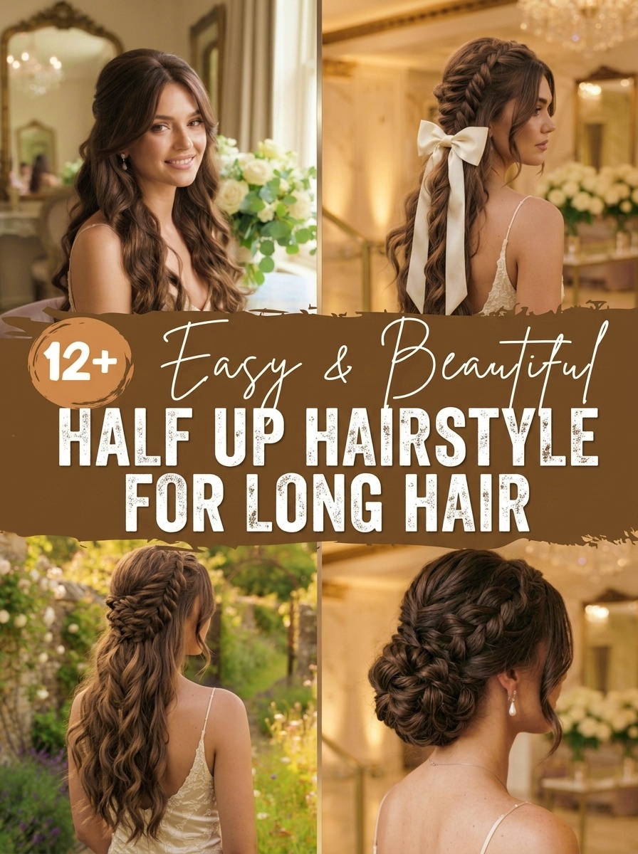 Half Up Hairstyle for Long Hair