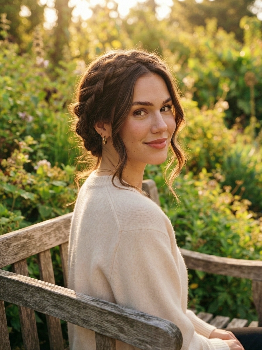 Halo Braid Contour Hairstyle