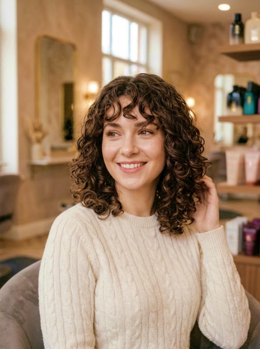 Shoulder Length Curly Hairstyle