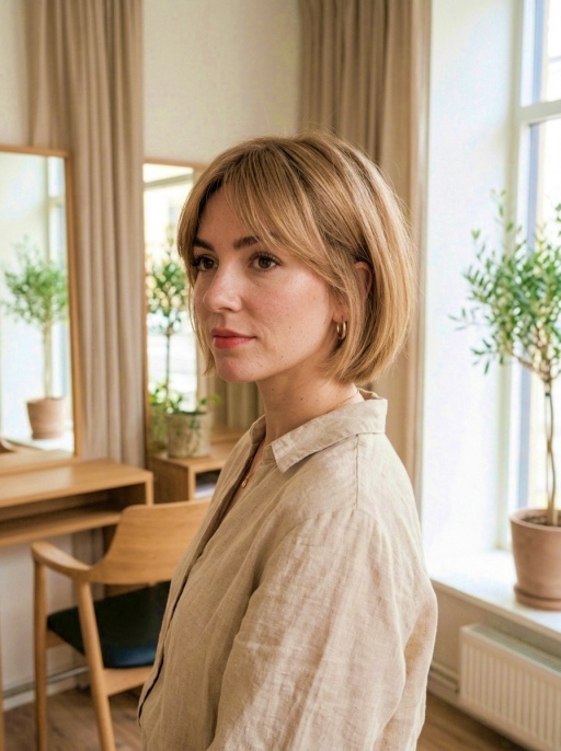 Modern Cropped Cut with Soft Layers