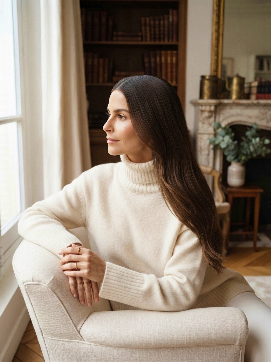 Old Money Long Straight Hairstyle