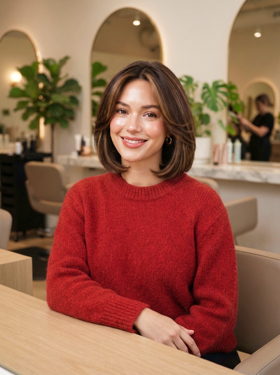Classic Short Layered Hairstyle for Women