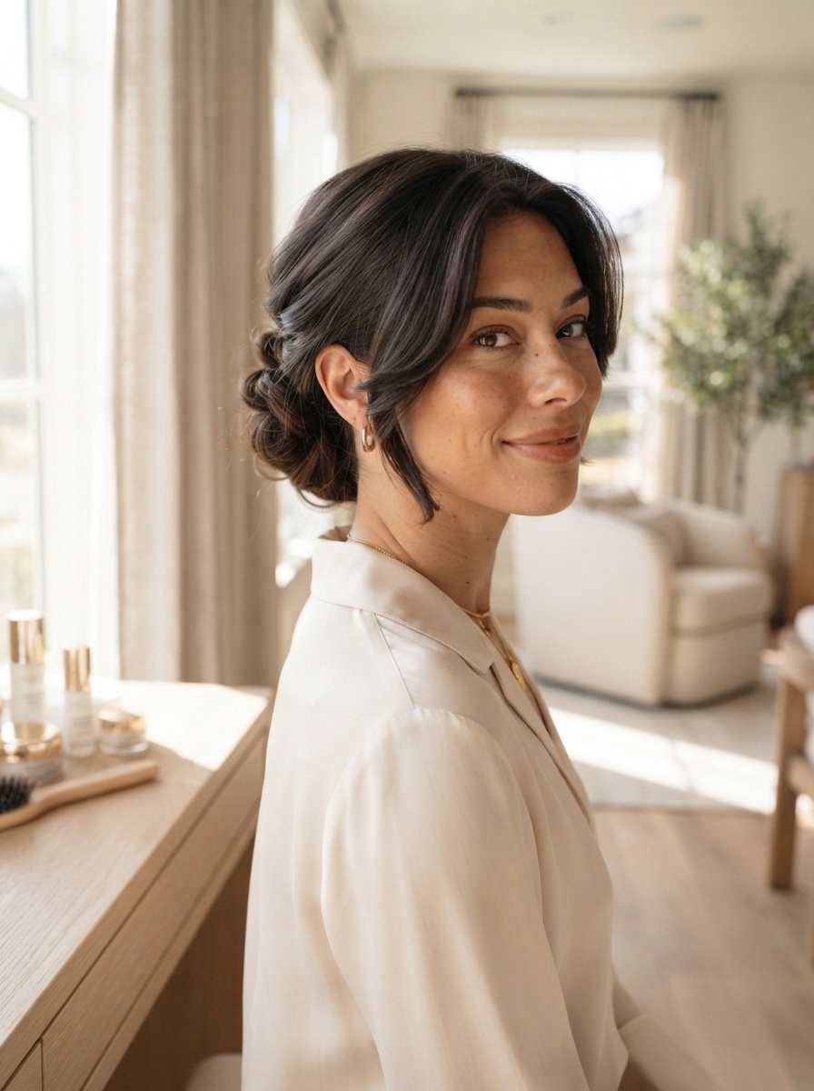 Sculpted Layered Low Bun