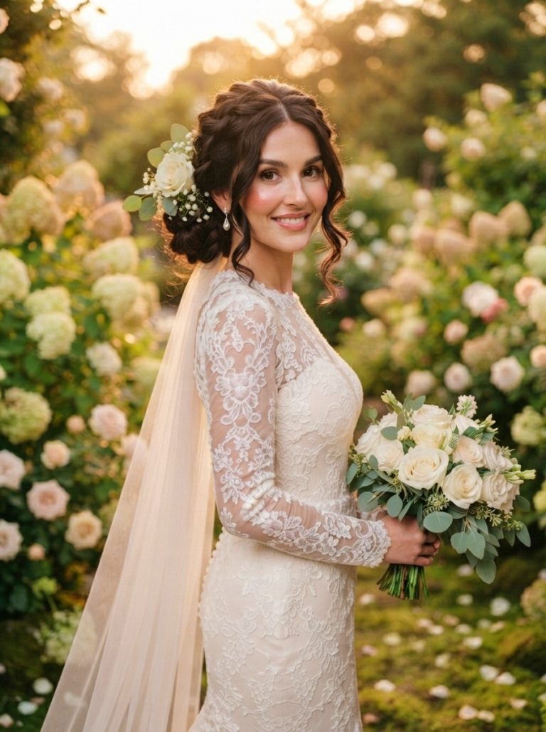Floral Bridal Hairstyle Inspiration