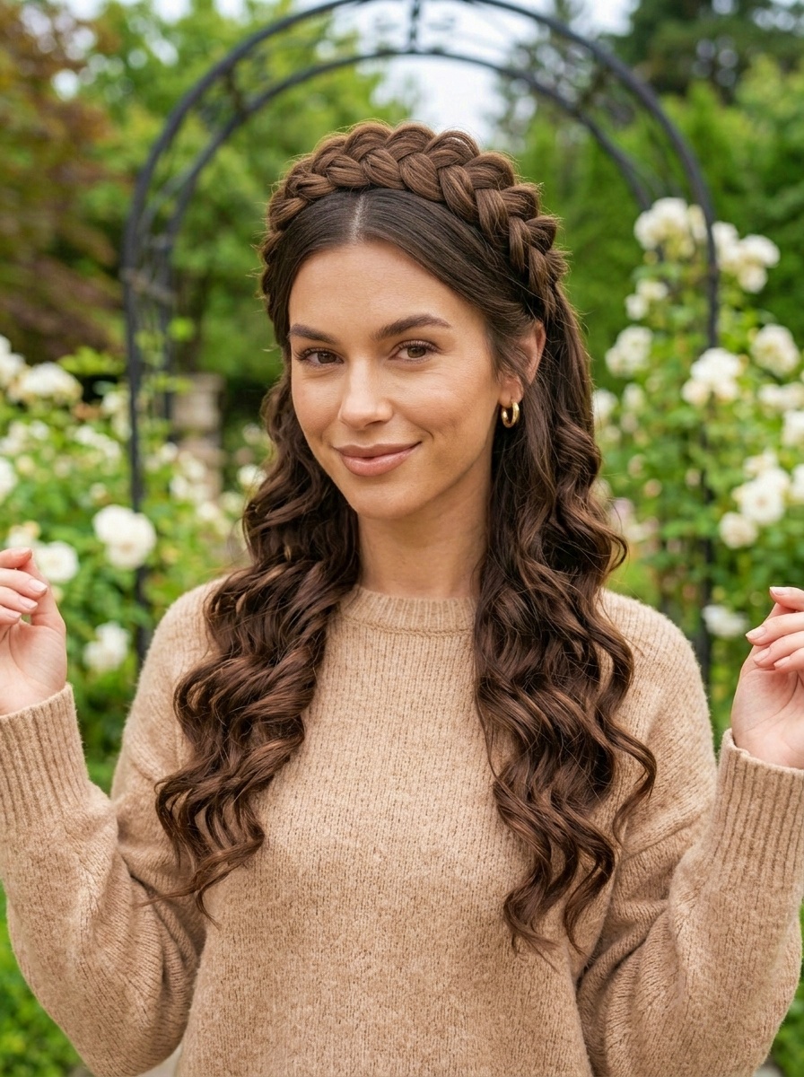 Half-Up Dutch Braid for Long Hair