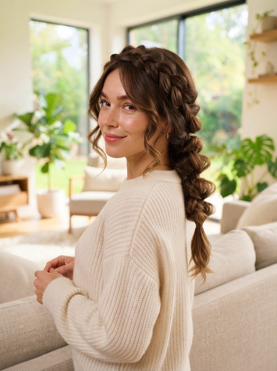 Half-Up Fishtail Braid Hairstyle Inspiration