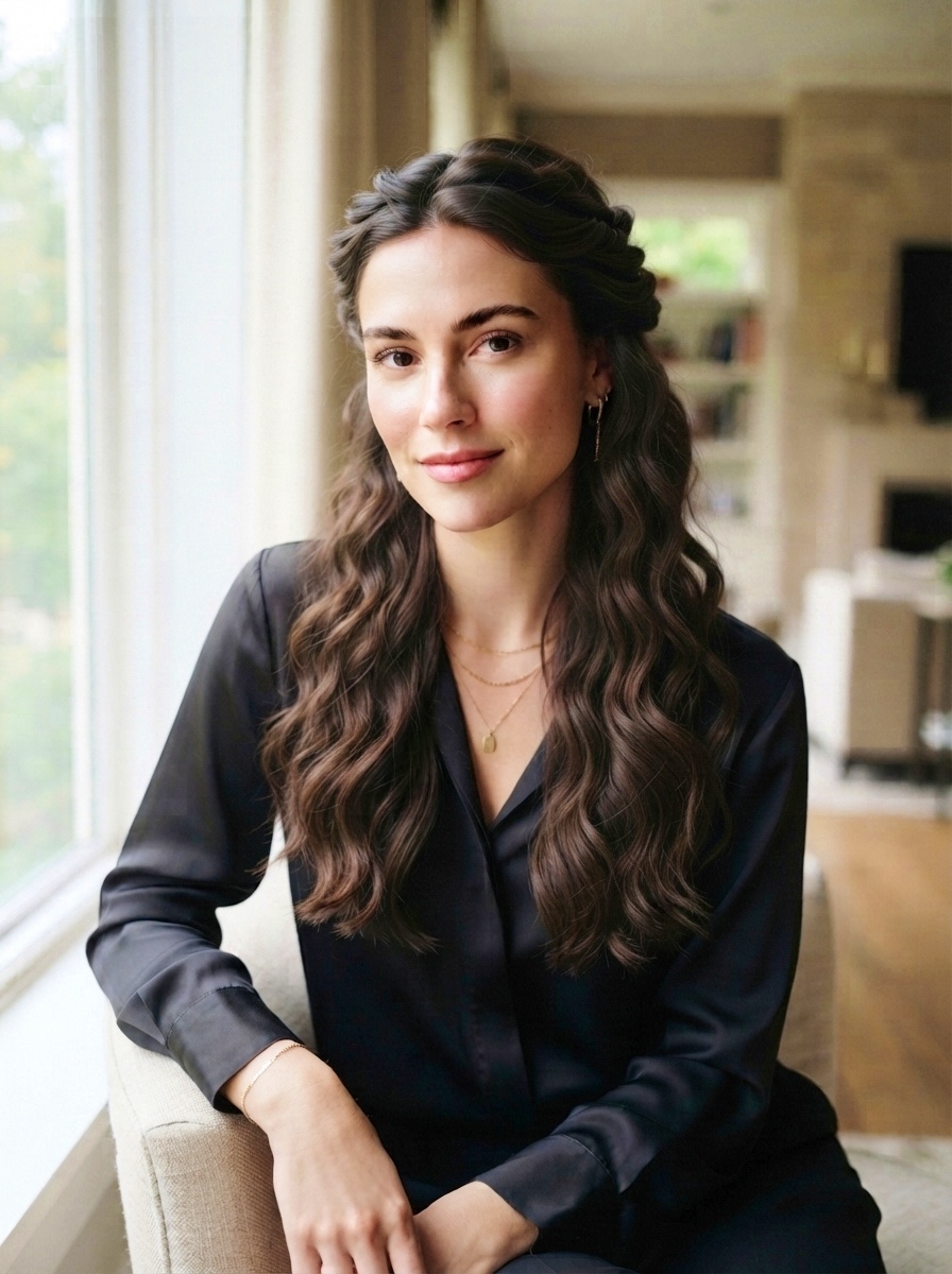 Half-Up Water Wave Hairstyle