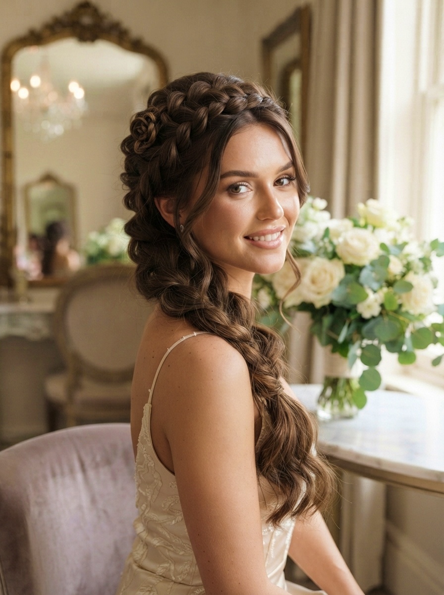 Half Up Hairstyle for Thick Long Hair