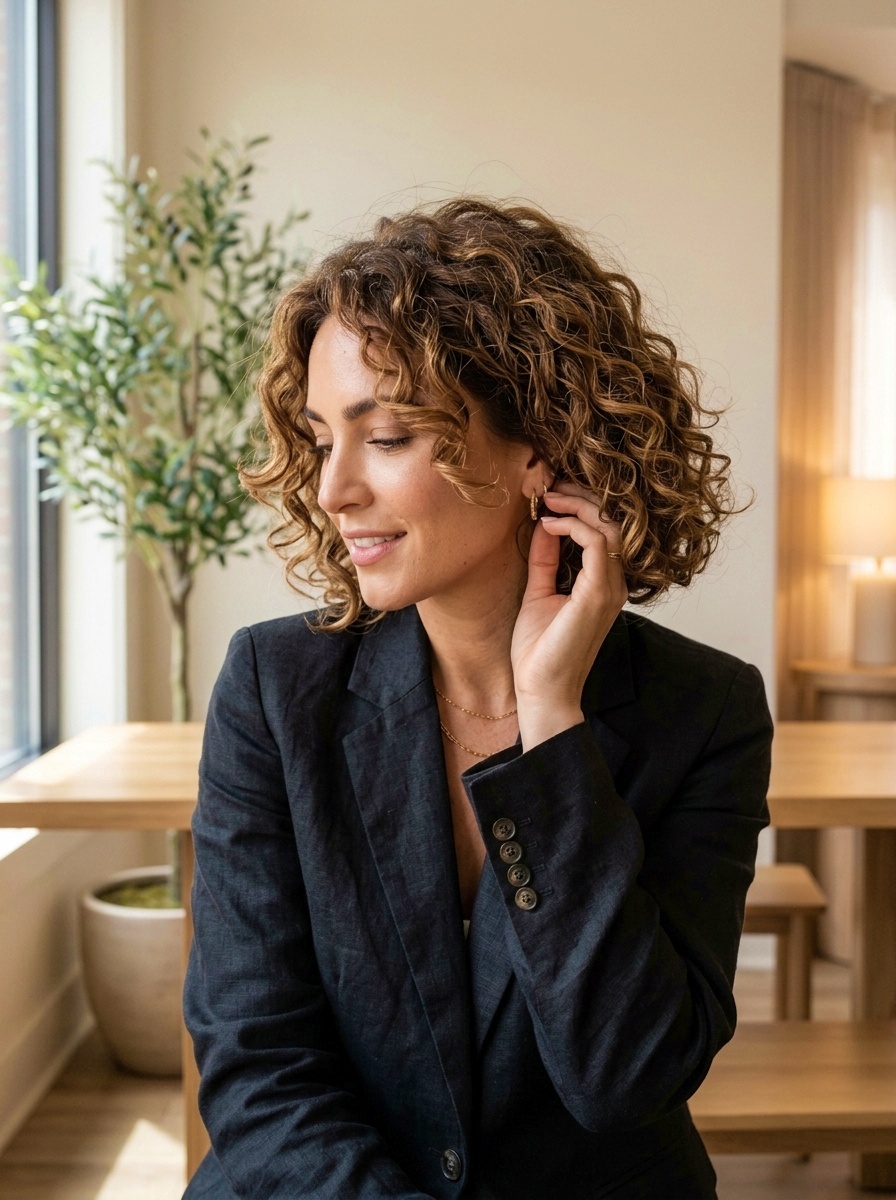 Voluminous Curly Bob
