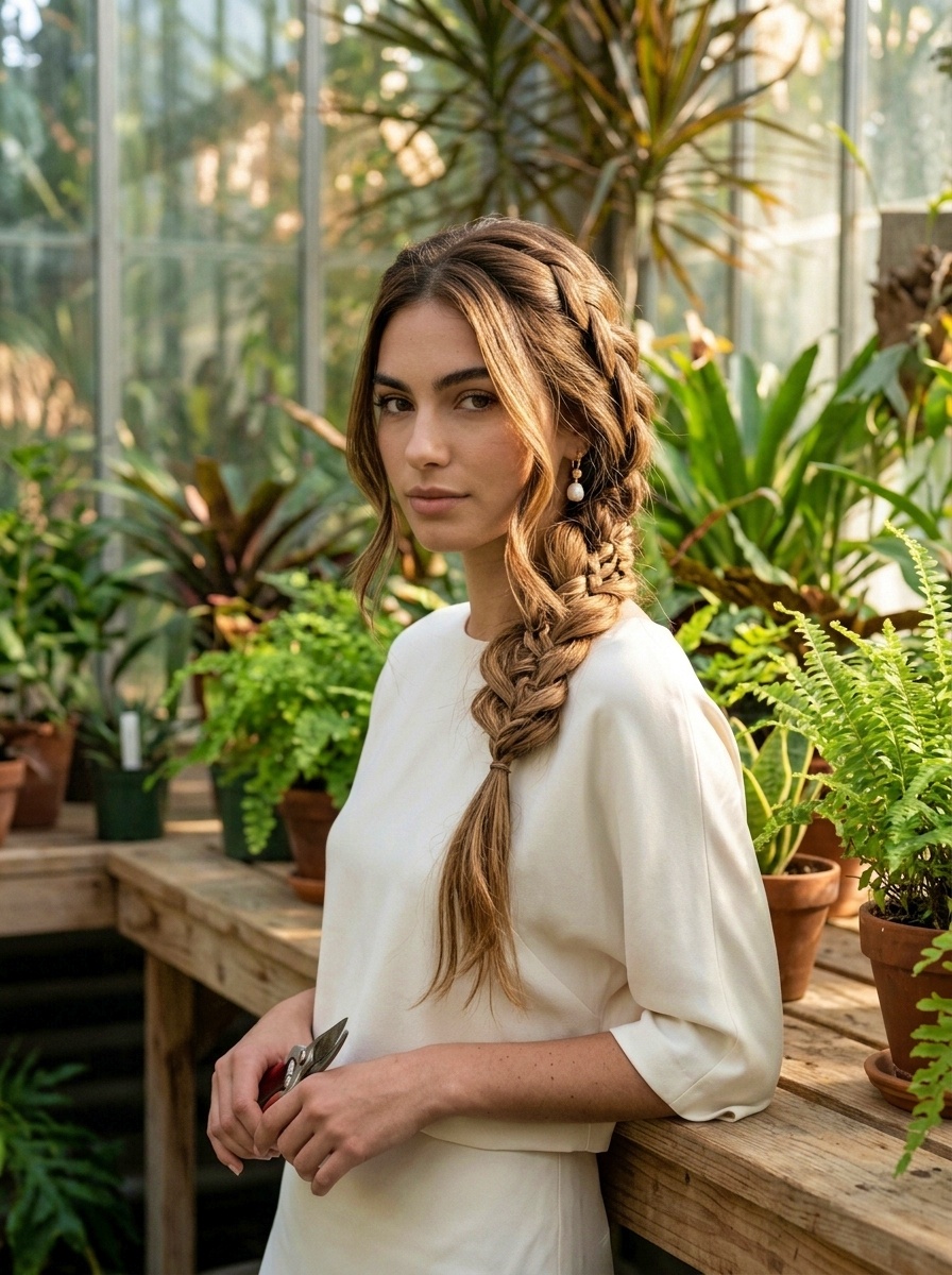 Abstract Ribbon Braid Hairstyle