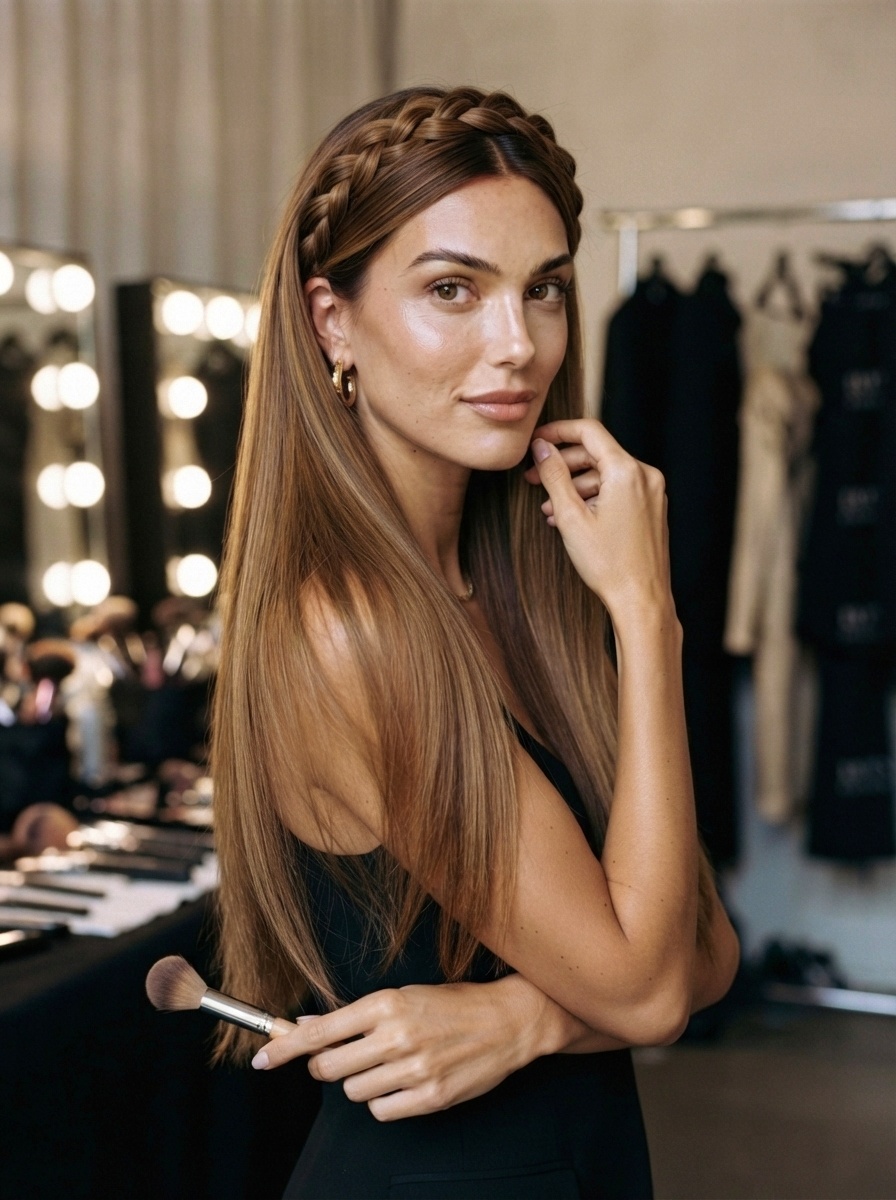 Braided Crown Runway Hair
