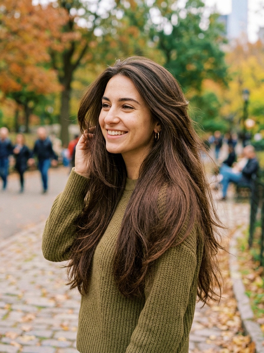 Invisible Layers for Long Straight Hair
