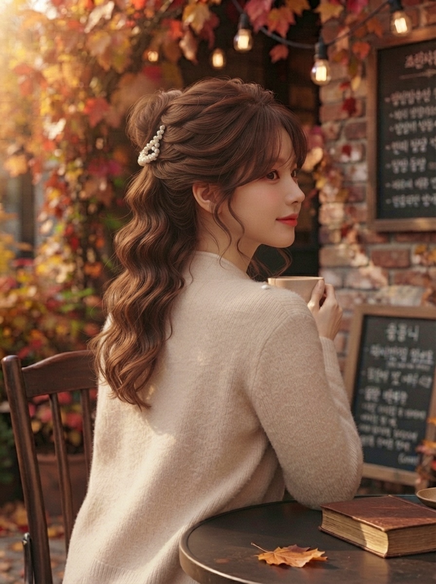 Korean Low Bun with Loose Waves