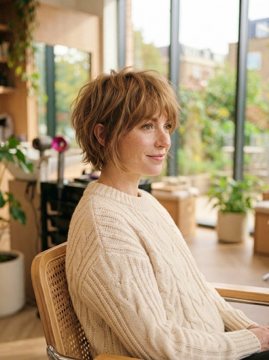 Layered Crop for Fine Hair