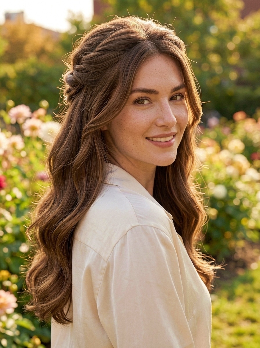 Smooth Blowout Half-Up Twist