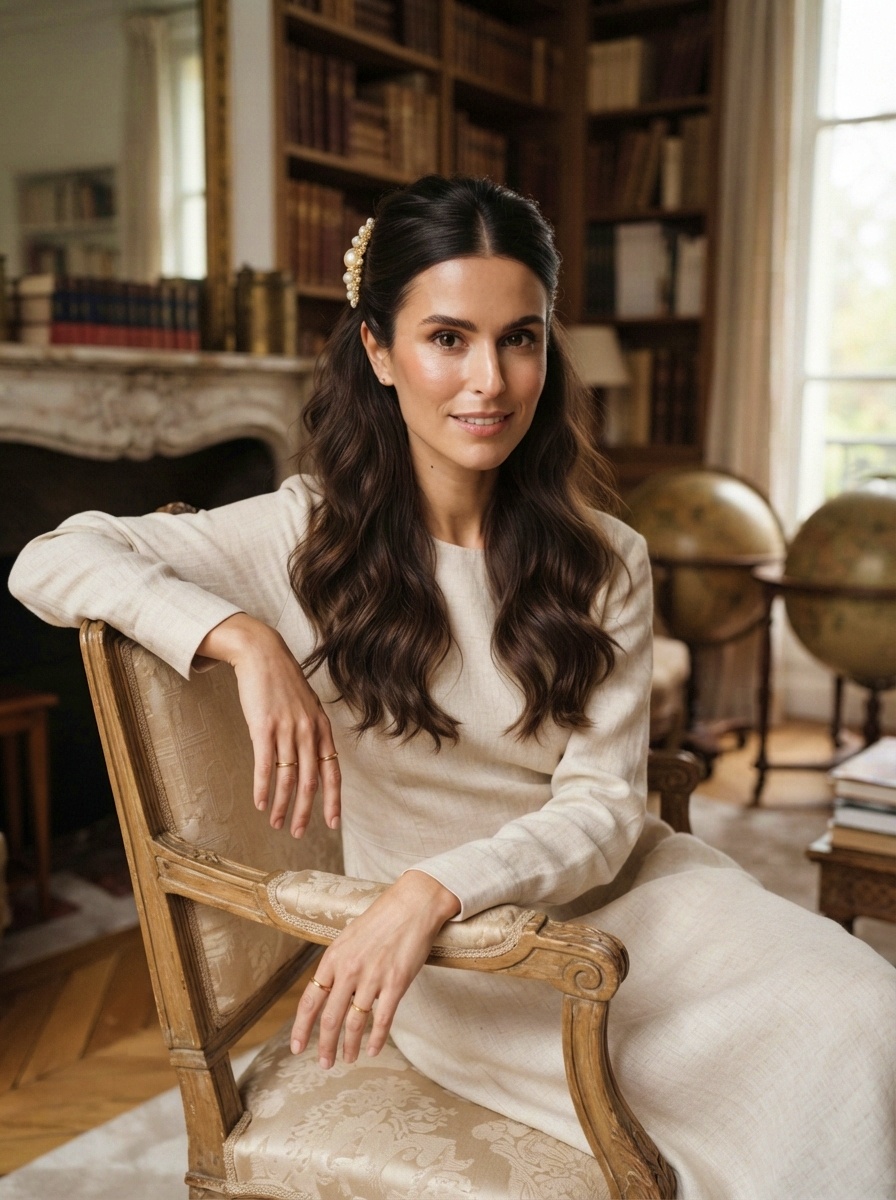 Old Money Half-Up Hairstyle