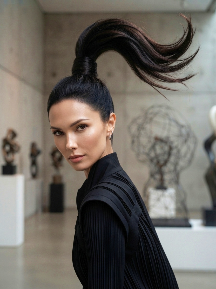 Sculptural Avant-Garde Ponytail
