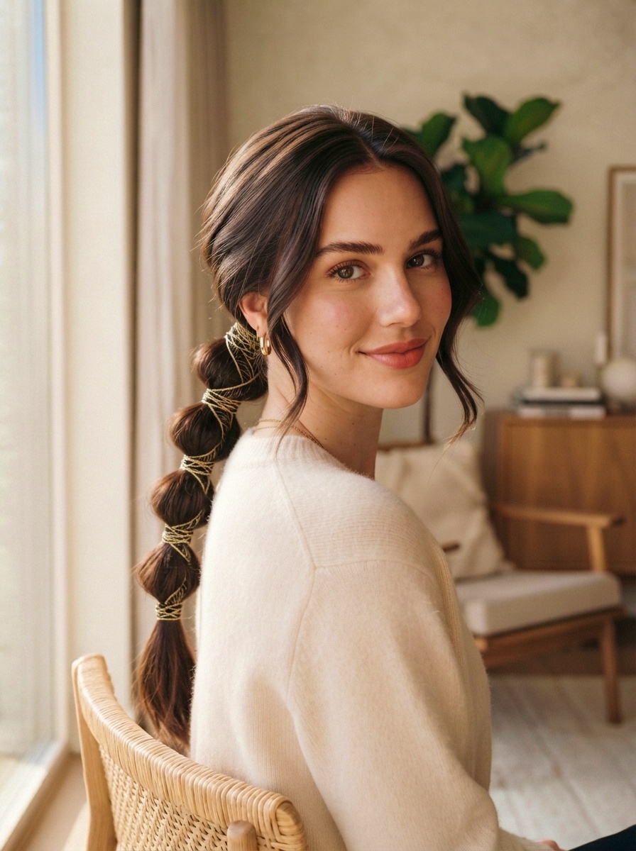 Bubble Ponytail with Contour Layers