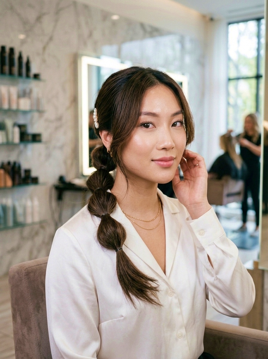 Low Bubble Ponytail Hairstyle Tutorial