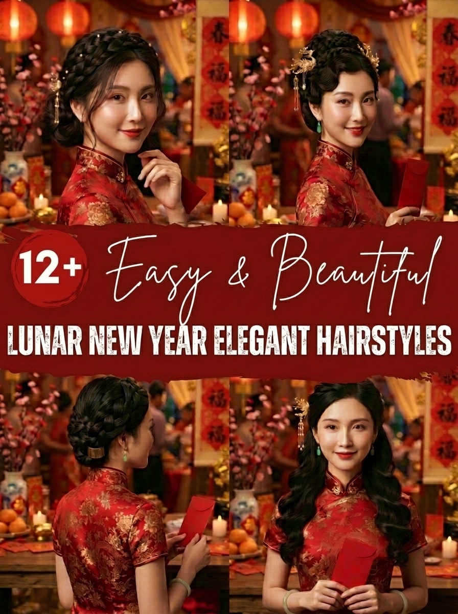 Lunar New Year Elegant Hairstyle