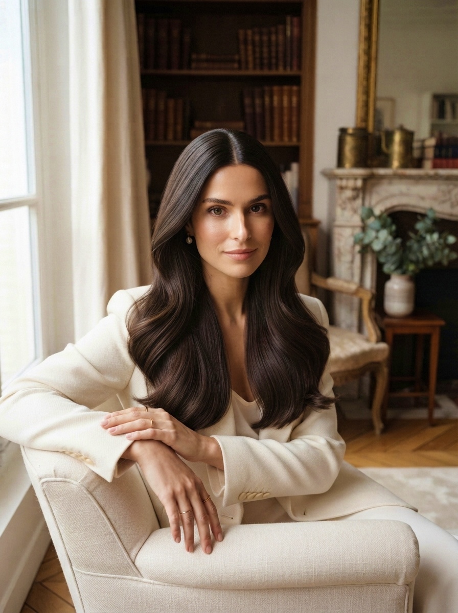 Old Money Long Hair with Curved Ends
