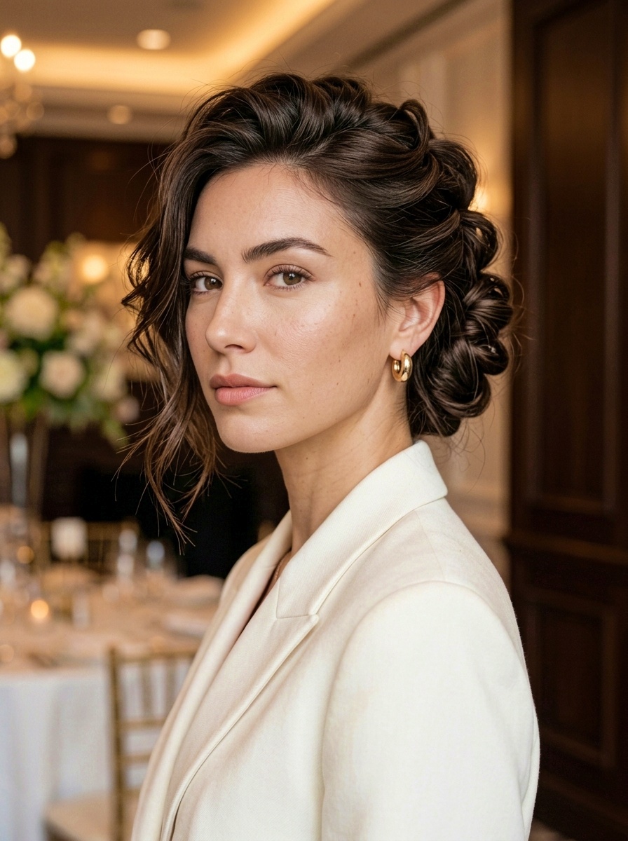 Modern Asymmetrical Updo