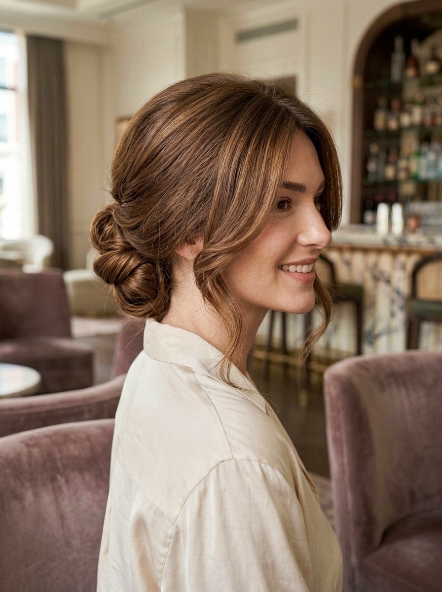 Smooth Blowout Low Bun