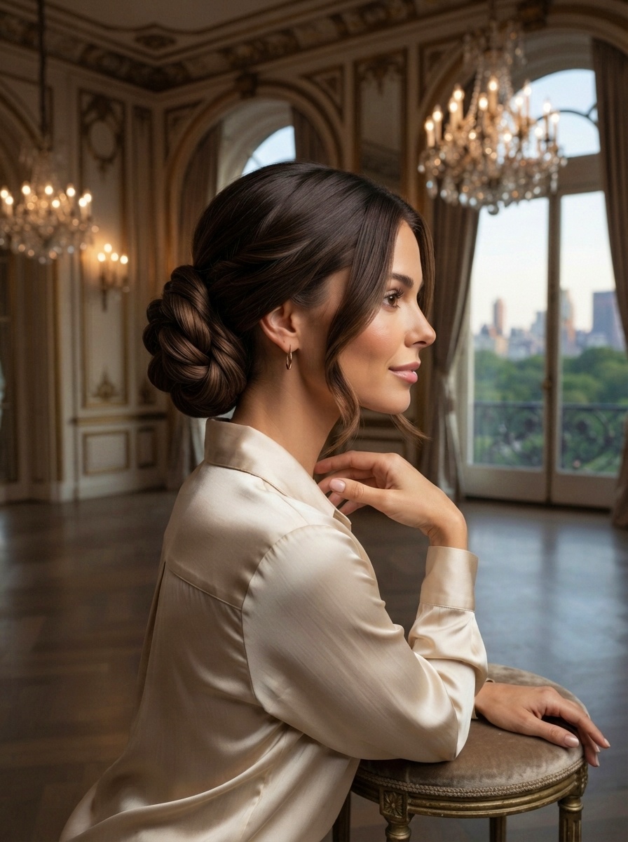 Satin Twisted Chignon