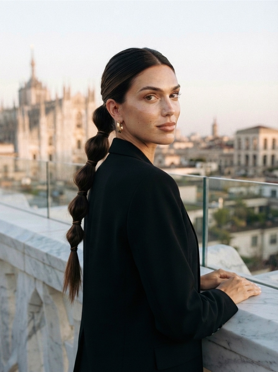 Bubble Ponytail Runway Style