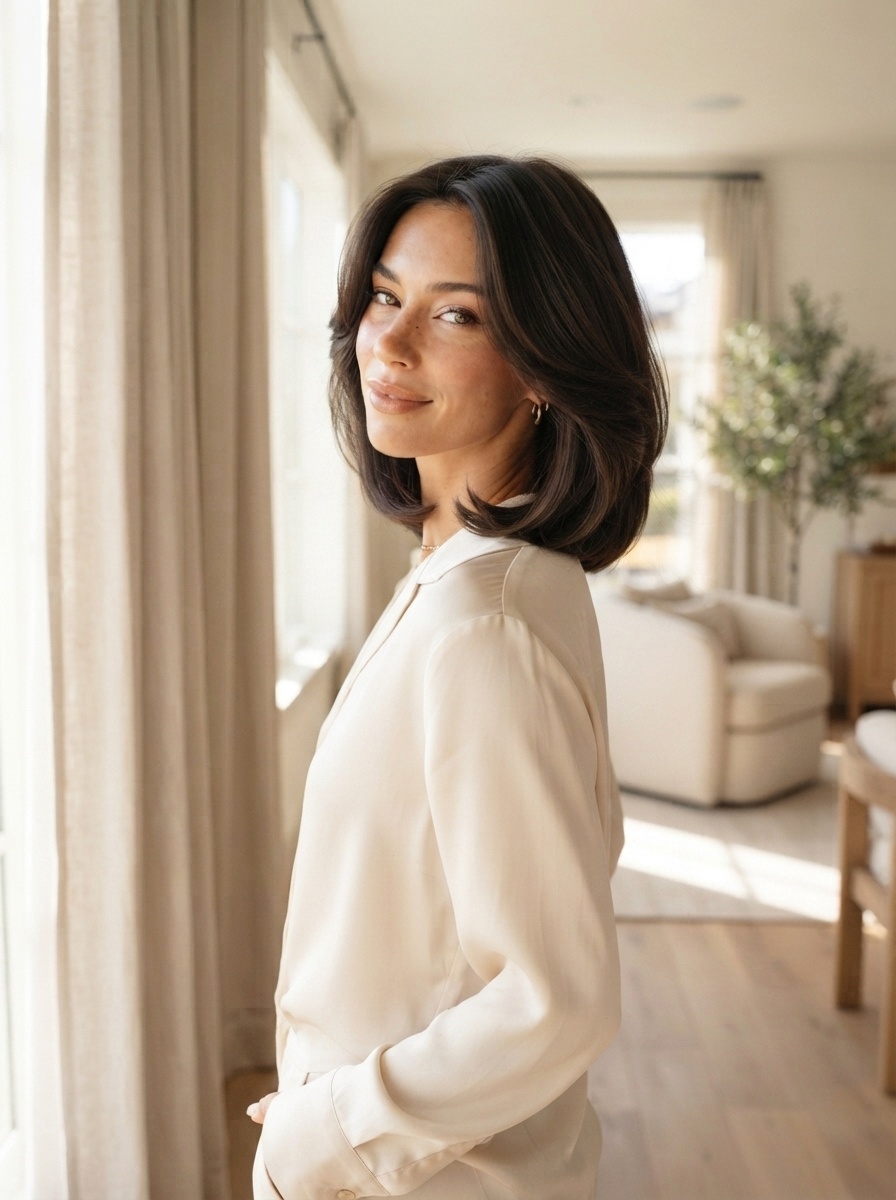 Sculpted Layered Bob Hairstyle